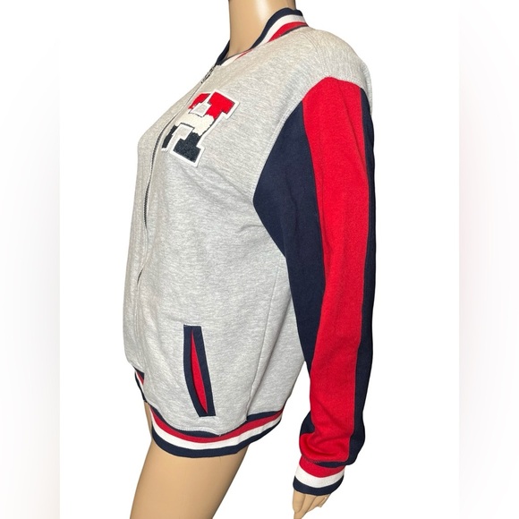 Tommy Hilfiger Letterman Varsity Sewn Letter H Soft Lined Jacket Sz Lge (16-18) - Picture 6 of 11